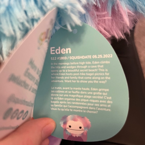 Eden the Bigfoot Squishmallow 12” NWT - Picture 3 of 4